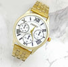 Orologio-Polso-Jieersi-Uomo-Acciaio-Dorato-Analogico-Cronografo-Quadrante-Bianco