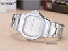 Orologio-Polso-Longbo-80703g-Uomo-Quarzo-Data-Analogico-Acciaio-Elegante-Silver