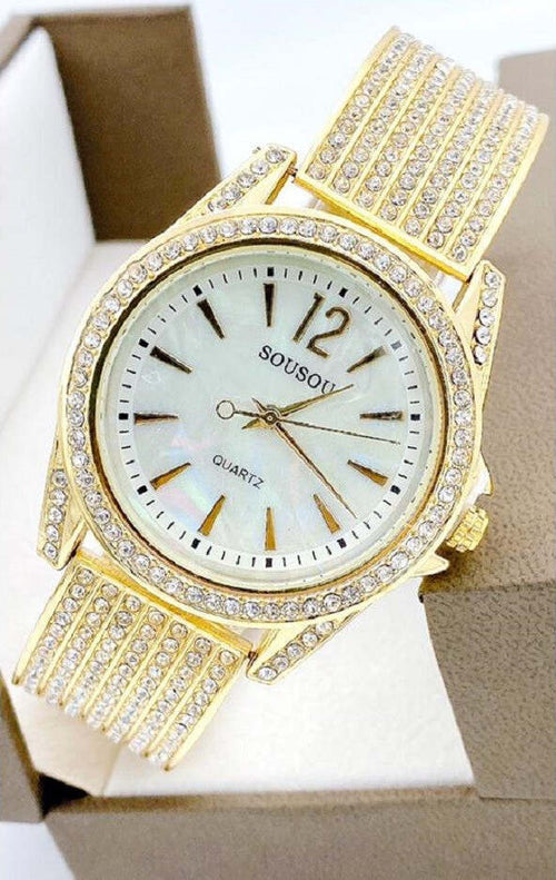 Orologio Polso Sousou 6733 Donna Quarzo Acciaio Brillantini Dorato Fondo Bianco Abbigliamento e Accessori > Orologi e gioielli > Orologi Donna Trade Shop italia - Napoli, Commerciovirtuoso.it