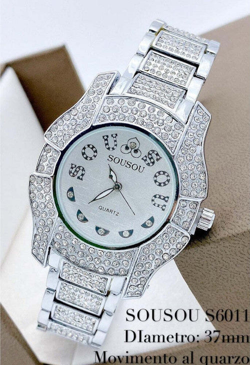 Orologio Polso Sousou S6011 Quarzo Acciaio Moda Brillantini Silver Fondo Silver Abbigliamento e Accessori > Orologi e gioielli > Orologi Donna Trade Shop italia - Napoli, Commerciovirtuoso.it