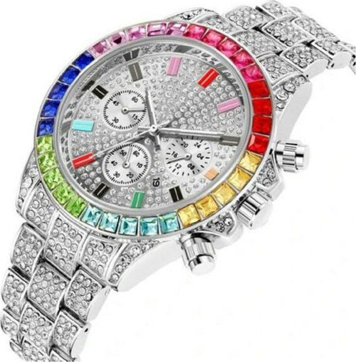 Orologio Polso Unisex Quarzo Acciaio Data Diamond Strass Silver Ghiera Colorata Abbigliamento e Accessori > Orologi e gioielli > Orologi Uomo > Orologi Donna Trade Shop italia - Napoli, Commerciovirtuoso.it