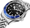 Orologio-Polso-Uomo-Acciaio-Quarzo-Silver-Blu-Nero-Nautica-Mare-Longbo-Subacqueo