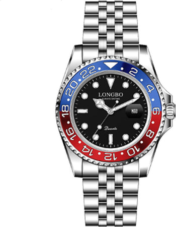 Orologio Polso Uomo Acciaio Quarzo Silver Nero Blu Rosso Nautica Longbo Subacqueo Abbigliamento e Accessori > Orologi e gioielli > Orologi Uomo Trade Shop italia - Napoli, Commerciovirtuoso.it