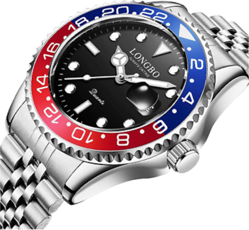 Orologio Polso Uomo Acciaio Quarzo Silver Nero Blu Rosso Nautica Longbo Subacqueo Abbigliamento e Accessori > Orologi e gioielli > Orologi Uomo Trade Shop italia - Napoli, Commerciovirtuoso.it