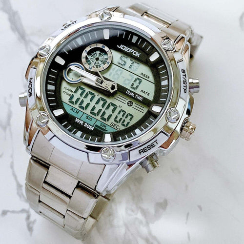 Orologio Polso Uomo Analogico Digitale Multifunzione Cronografo Silver Bianco Moda/Uomo/Orologi/Orologi da polso Trade Shop italia - Napoli, Commerciovirtuoso.it