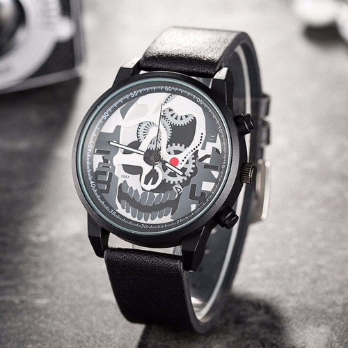 Orologio Polso Uomo Quarzo Data Skull Design Y007 Casual Cinturino Nero Moda/Uomo/Orologi/Orologi da polso Trade Shop italia - Napoli, Commerciovirtuoso.it