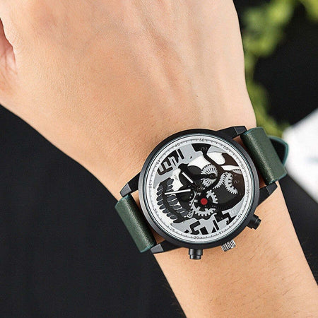 Orologio Polso Uomo Quarzo Data Skull Design Y007 Casual Cinturino Verde Moda/Uomo/Orologi/Orologi da polso Trade Shop italia - Napoli, Commerciovirtuoso.it