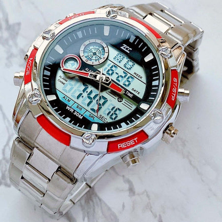 Orologio Polso Uomo Zcc Analogico Digitale Cronografo Multifunzione Silver Rosso Moda/Uomo/Orologi/Orologi da polso Trade Shop italia - Napoli, Commerciovirtuoso.it