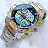 Orologio-Polso-Uomo-Zcc-Cronografo-Analogico-Digitale-Multifunzione-Silver-Giallo