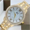 Orologio-Polso-Zcc-13-Donna-Quarzo-Acciaio-Brillantini-Moda-Dorato-Fondo-Bianco