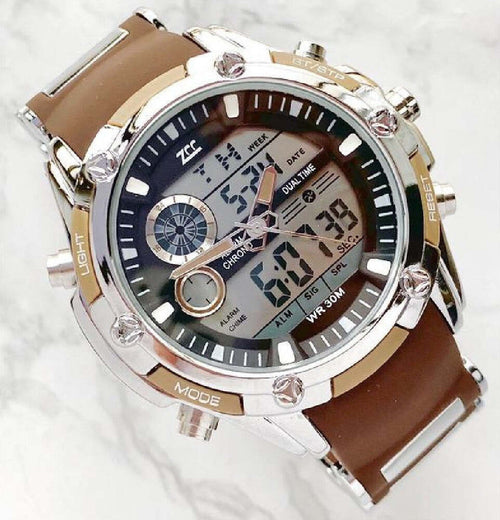 Orologio Polso Zcc 1313 Uomo Quarzo Dual Time Multifunzione Marrone Nero Silver Abbigliamento e Accessori > Orologi e gioielli > Orologi Uomo Trade Shop italia - Napoli, Commerciovirtuoso.it