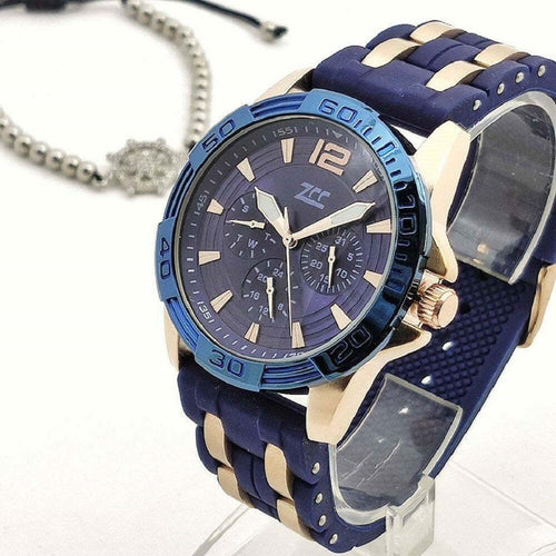 Orologio Polso Zcc 1863 Uomo Quarzo Elegante Moda Casual Blu Dorato Moda/Uomo/Orologi/Orologi da polso Trade Shop italia - Napoli, Commerciovirtuoso.it