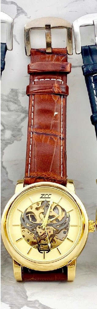 Orologio Polso Zcc Bull Transp Uomo Automatico Cinturino Pelle Marrone Fondo Oro Abbigliamento e Accessori > Orologi e gioielli > Orologi Uomo Trade Shop italia - Napoli, Commerciovirtuoso.it