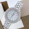 Orologio-Polso-Zcc-Donna-Quarzo-Acciaio-Moda-Brillantini-Analogico-Silver-Bianco