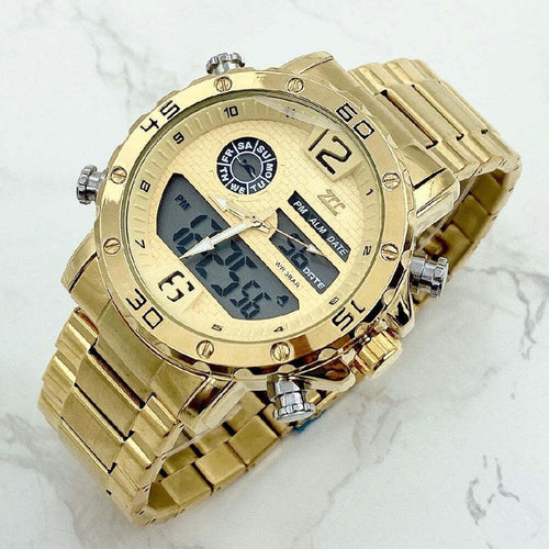 Orologio Polso Zcc Uomo Acciaio Dual Time Calendario Allarme Impermeabile Dorato Abbigliamento e Accessori > Orologi e gioielli > Orologi Uomo Trade Shop italia - Napoli, Commerciovirtuoso.it