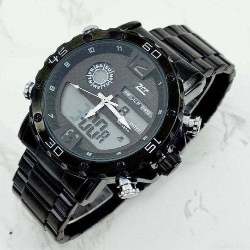 Orologio Polso Zcc Uomo Acciaio Dual Time Calendario Allarme Impermeabile Nero Abbigliamento e Accessori > Orologi e gioielli > Orologi Uomo Trade Shop italia - Napoli, Commerciovirtuoso.it