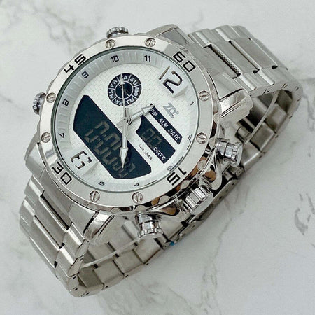 Orologio Polso Zcc Uomo Acciaio Dual Time Data Allarme Impermeabile Silver Bianco Moda/Uomo/Orologi/Orologi da polso Trade Shop italia - Napoli, Commerciovirtuoso.it