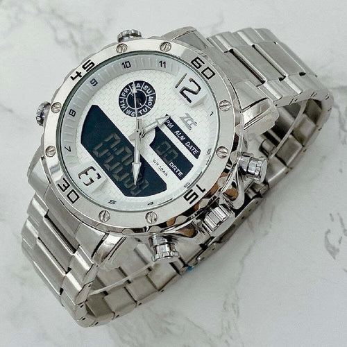 Orologio Polso Zcc Uomo Acciaio Dual Time Data Allarme Impermeabile Silver Bianco Moda/Uomo/Orologi/Orologi da polso Trade Shop italia - Napoli, Commerciovirtuoso.it