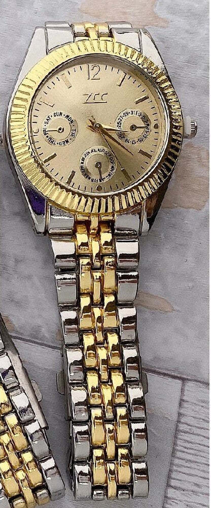 Orologio Polso Zcc Uomo Analogico Calendario Elegante Bicolore Quadrante Dorato Abbigliamento e Accessori > Orologi e gioielli > Orologi Uomo Trade Shop italia - Napoli, Commerciovirtuoso.it