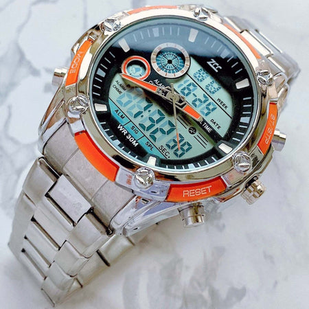 Orologio Polso Zcc Uomo Analogico Digitale Cronografo Multifunzione Silver Arancio Moda/Uomo/Orologi/Orologi da polso Trade Shop italia - Napoli, Commerciovirtuoso.it
