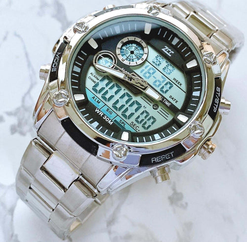 Orologio Polso Zcc Uomo Analogico Digitale Multifunzione Cronografo Silver Nero Moda/Uomo/Orologi/Orologi da polso Trade Shop italia - Napoli, Commerciovirtuoso.it