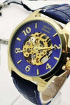 Orologio Polso Zcc Uomo Automatico Analogico Cinturino Pelle Casual Blu Dorato Moda/Uomo/Orologi/Orologi da polso Trade Shop italia - Napoli, Commerciovirtuoso.it