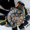 Orologio-Polso-Zcc-Uomo-Dual-Time-Analogico-Digitale-Sport-Sveglia-Arancio-Nero