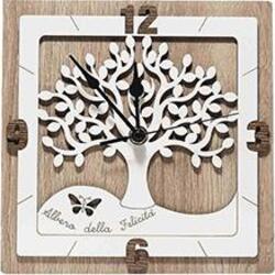 Orologio quadrato in legno mdf decorato e personalizzabile. Disponibile in due misure Casa e cucina/Decorazioni per interni/Orologi/Orologi da parete MagiediNatale.it - Altamura, Commerciovirtuoso.it
