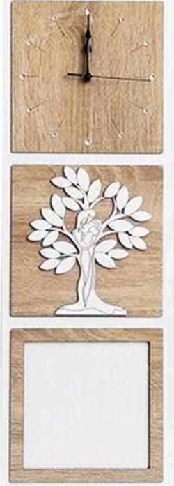 Orologio, quadro e portafoto in legno mdf e  strass. Personalizzabile. Misure cm. 22x60 h. Casa e cucina/Decorazioni per interni/Orologi/Orologi da parete MagiediNatale.it - Altamura, Commerciovirtuoso.it