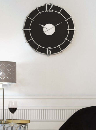 Orologio Silver Glam Cm 60X4,5 Casa e cucina/Decorazioni per interni/Orologi/Orologi da parete Led Mall Home - Napoli, Commerciovirtuoso.it