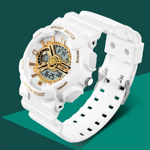 Orologio Sportivo Sanda Uomo Resistente Acqua Cronografo Sveglia Bianco Moda/Uomo/Orologi/Orologi da polso Trade Shop italia - Napoli, Commerciovirtuoso.it