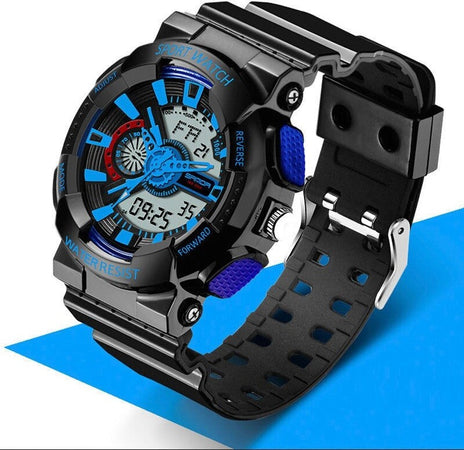 Orologio Sportivo Sanda Uomo Resistente Acqua Cronografo Sveglia Nero Blu Moda/Uomo/Orologi/Orologi da polso Trade Shop italia - Napoli, Commerciovirtuoso.it
