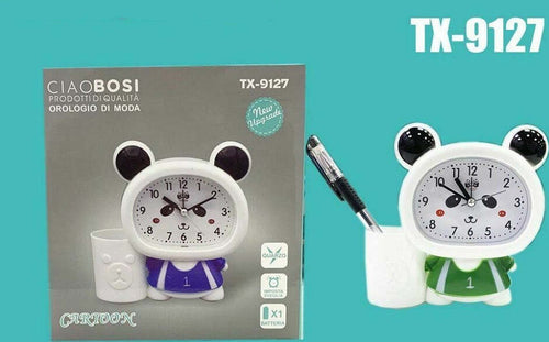 Orologio Sveglia A Forma Di Panda Analogico Con Portapenne Da Tavolo Tx-9127 Casa, arredamento e bricolage > Accessori Casa > Orologi e Sveglie Trade Shop italia - Napoli, Commerciovirtuoso.it