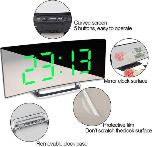 Orologio-Sveglia-Digitale-Con-Datario-Termometro-Display-A-Specchio-Da-Tavolo