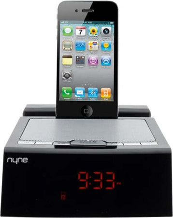 Orologio-Sveglia-Per-Iphone/ipod-Docking-Station-Lettore-Audio-Mp3-Aux-Radio