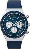 Orologio-TIMEX-Q-uomo-mod.-Diver-Crono-pelle-blu