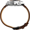 Orologio-TIMEX-Q-uomo-mod.-Diver-Crono-pelle-marrone
