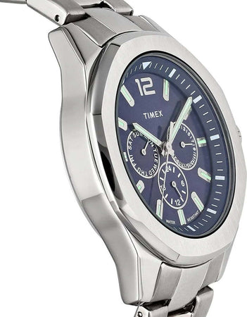 Orologio-TIMEX-uomo-City-Essex-Avenue-multi-funzione-acciaio-/-blu