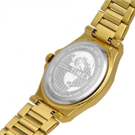 Orologio-TIMEX-uomo-Essex-solo-tempo-acciaio-dorato-/-nero