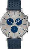 Orologio-TIMEX-uomo-Fairfield-multi-funzione-pelle-blu