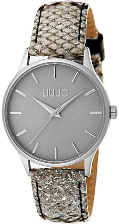 Orologio Unisex LIU JO in pelle e Acciaio Cinturino in Vera Pelle Serpente Idea Regalo Quadrante Solo tempo Orologi Quarzo