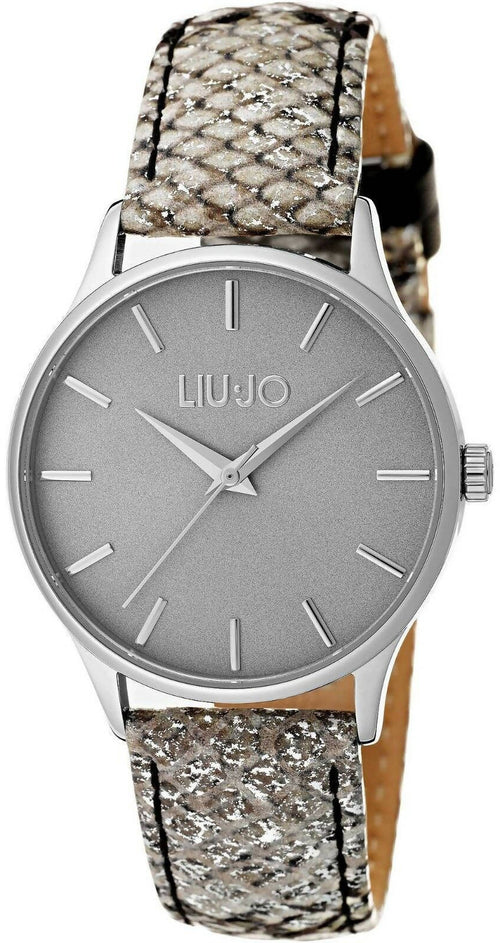 Orologio Unisex LIU JO in pelle e Acciaio Cinturino in Vera Pelle Serpente Idea Regalo Quadrante Solo tempo Orologi Quarzo