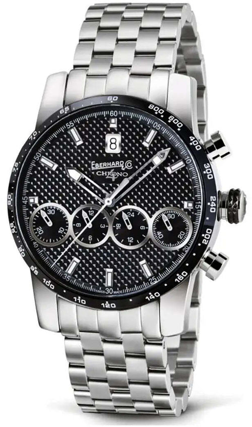 Orologio Uomo Eberhard 31073.Cn Da Polso Quadrante Tondo Orologio Automatico Vetro Antiriflesso Cinturino in Acciaio Chaque