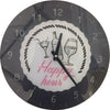 Orologio vetro da parete happy hour Casa e cucina/Decorazioni per interni/Orologi/Orologi da parete Led Mall Home - Napoli, Commerciovirtuoso.it