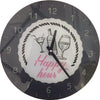 Orologio vetro da parete happy hour Casa e cucina/Decorazioni per interni/Orologi/Orologi da parete Led Mall Home - Napoli, Commerciovirtuoso.it