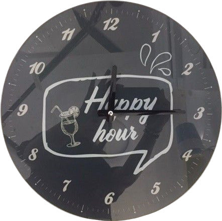 Orologio vetro da parete happy hour Casa e cucina/Decorazioni per interni/Orologi/Orologi da parete Led Mall Home - Napoli, Commerciovirtuoso.it