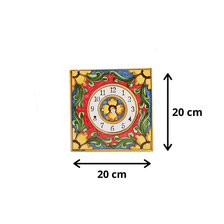 Orologio da Parete in Piastrella Siciliana - It's Time To Smile