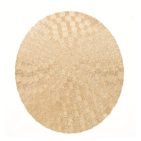 Sottopiatto natalizio in PVC color oro per tavola di Natale e festività da Ø 38 cm