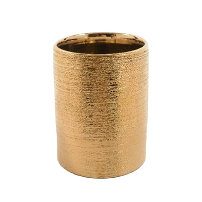 Vaso decorativo in ceramica colore oro per fiori e piante decorazione ambienti