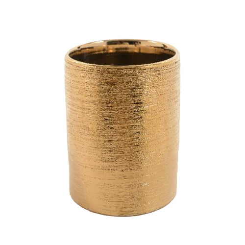 Vaso decorativo in ceramica colore oro per fiori e piante decorazione ambienti